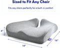 C CUSHION LAB Patented Pressure Relief Seat Cushion for Long Sitting Hours on Office/Home Chair, Car, Wheelchair - Extra-Dense Memory Foam for Hip, Tailbone, Coccyx, Sciatica - Wellness Green